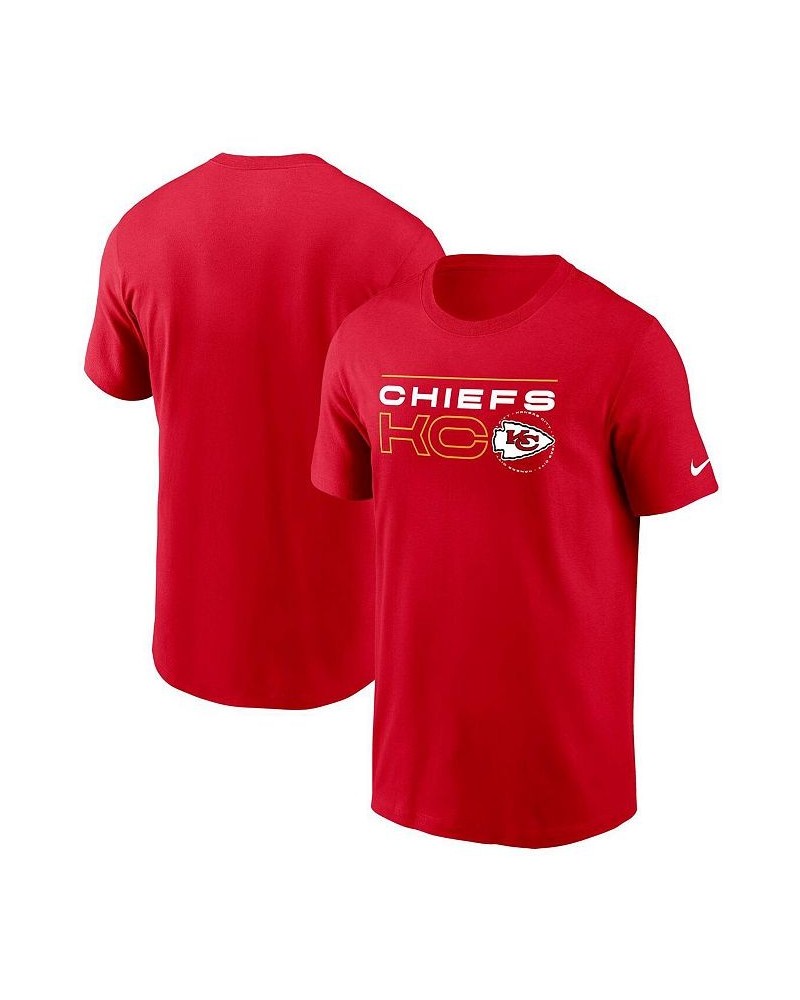 Men's Red Kansas City Chiefs Broadcast Essential T-shirt $18.80 T-Shirts