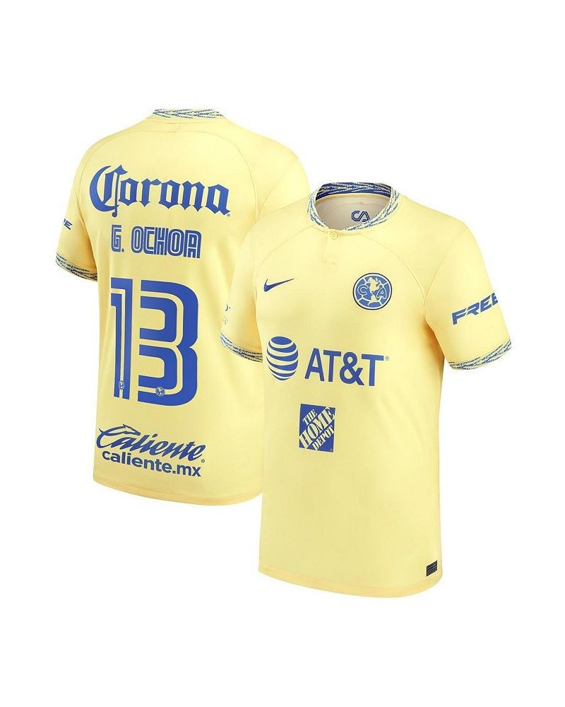 Men's Guillermo Ochoa Yellow Club America 2022/23 Home Replica Player Jersey $50.40 Jersey