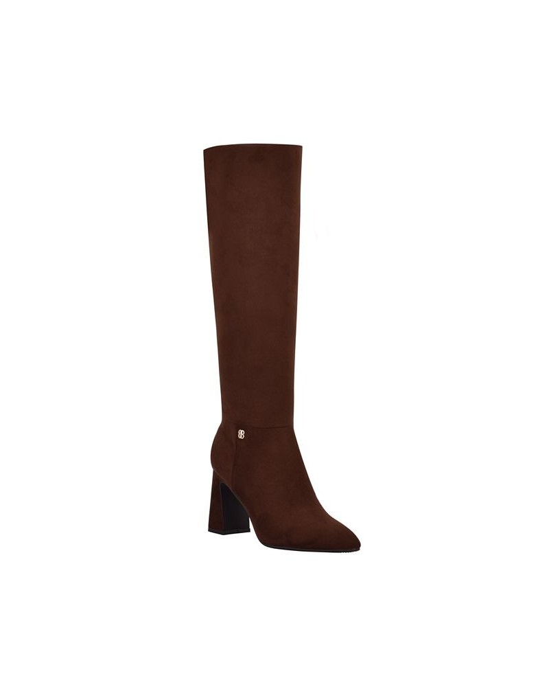 Women's Kyla Tall Dress Boots Brown $73.14 Shoes