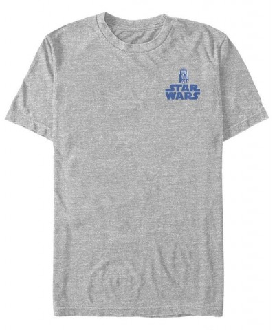 Star Wars Men's R2-D2 Left Chest Logo Short Sleeve T-Shirt Gray $17.84 T-Shirts