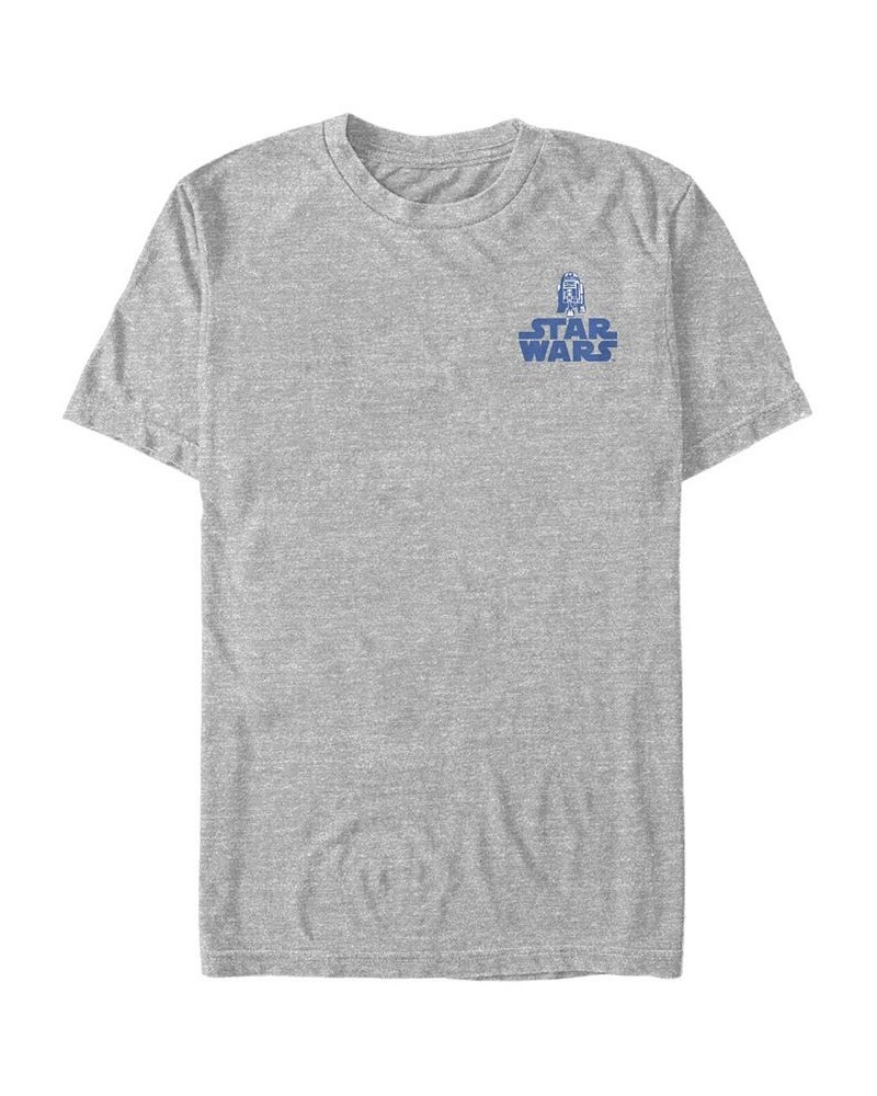 Star Wars Men's R2-D2 Left Chest Logo Short Sleeve T-Shirt Gray $17.84 T-Shirts