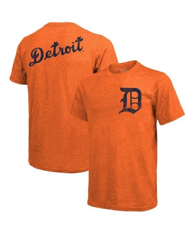 Men's Threads Orange Detroit Tigers Throwback Logo Tri-Blend T-shirt $32.44 T-Shirts