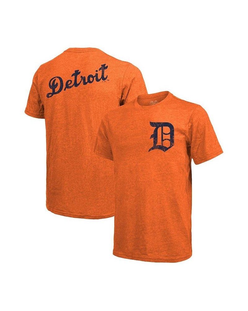 Men's Threads Orange Detroit Tigers Throwback Logo Tri-Blend T-shirt $32.44 T-Shirts