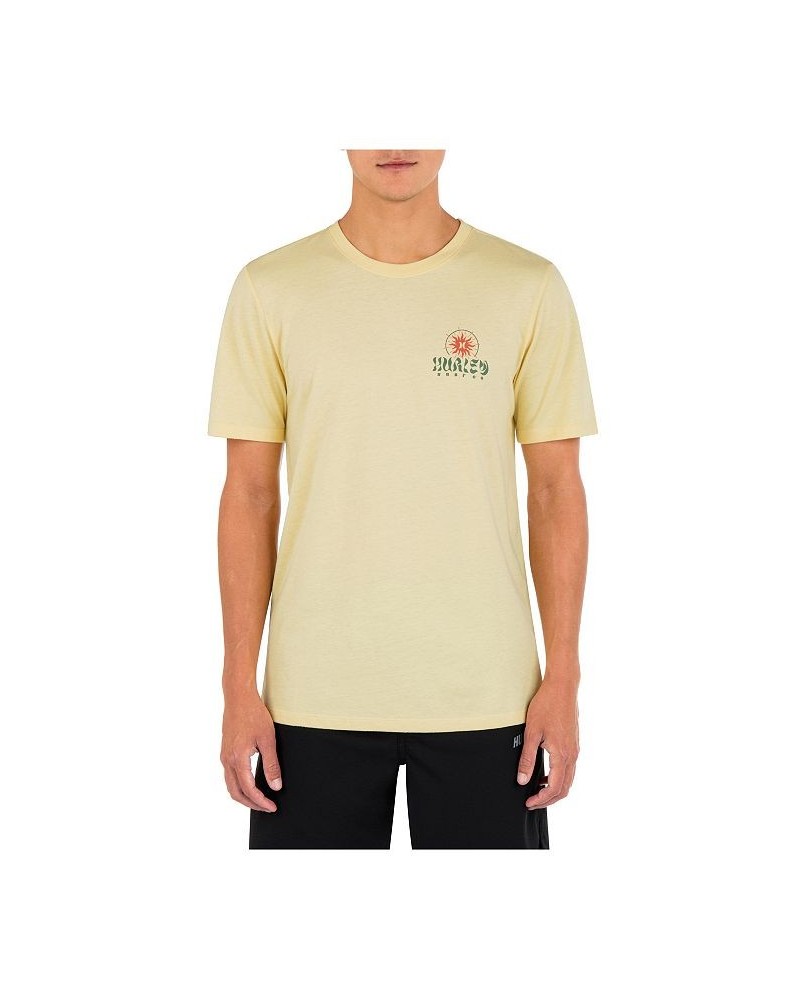 Men's Everyday Cosmic Groove Short Sleeves T-shirt Yellow $17.09 T-Shirts