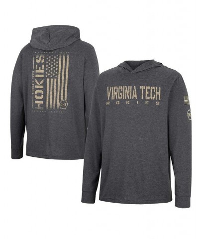 Men's Charcoal Virginia Tech Hokies Team OHT Military-Inspired Appreciation Hoodie Long Sleeve T-shirt $24.75 T-Shirts