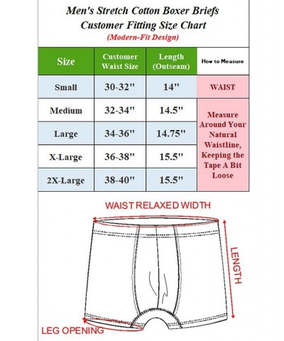 Men's Stretch Cotton Boxer Briefs Underwear, Pack of 3 PD01 $16.80 Underwear