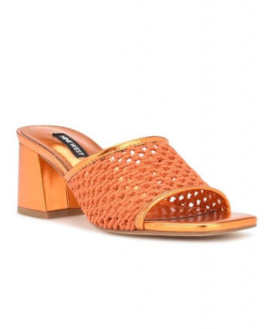 Women's Galant Dress Sandals Orange $43.05 Shoes