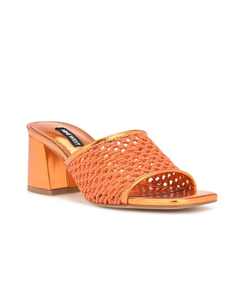 Women's Galant Dress Sandals Orange $43.05 Shoes