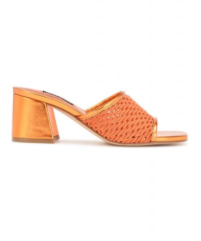 Women's Galant Dress Sandals Orange $43.05 Shoes