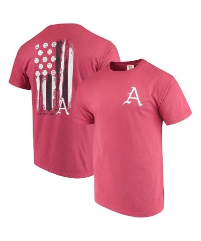 Men's Cardinal Arkansas Razorbacks Baseball Flag Comfort Colors T-shirt $20.58 T-Shirts