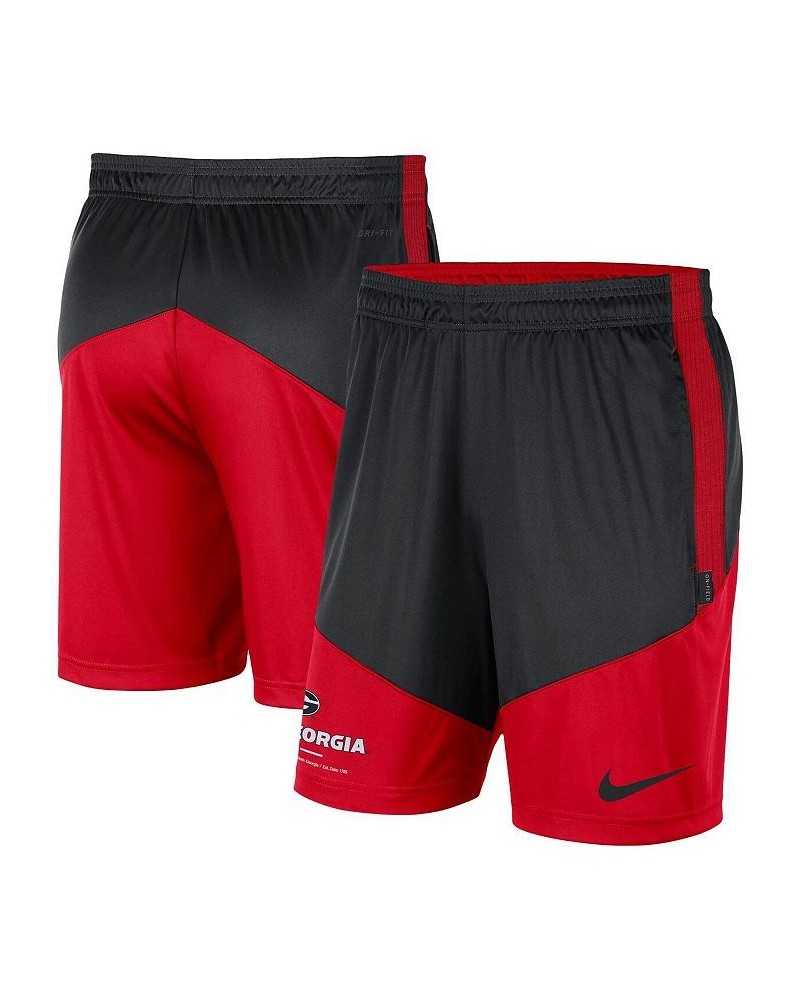 Men's Black, Red Georgia Bulldogs Team Performance Knit Shorts $28.59 Shorts