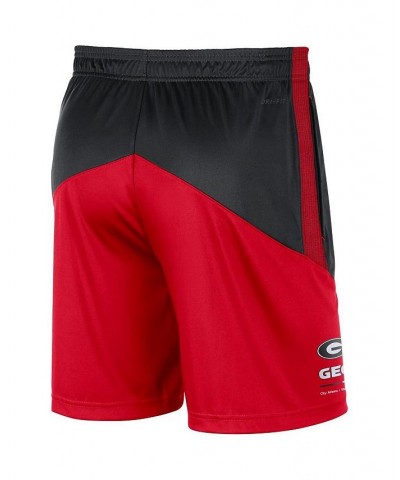 Men's Black, Red Georgia Bulldogs Team Performance Knit Shorts $28.59 Shorts