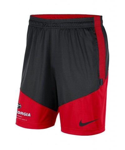 Men's Black, Red Georgia Bulldogs Team Performance Knit Shorts $28.59 Shorts