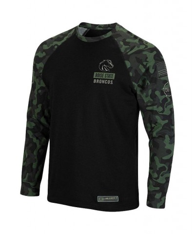 Men's Black Boise State Broncos OHT Military-Inspired Appreciation Camo Raglan Long Sleeve T-shirt $21.00 T-Shirts