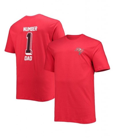 Men's Branded Red Tampa Bay Buccaneers Big and Tall 1 Dad 2-Hit T-shirt $18.24 T-Shirts