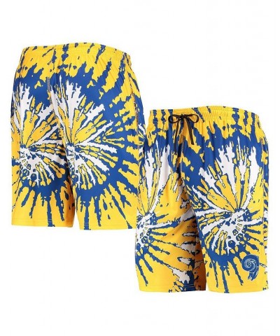 Men's Gold Los Angeles Rams Retro Static Mesh Lounge Shorts $18.92 Shorts