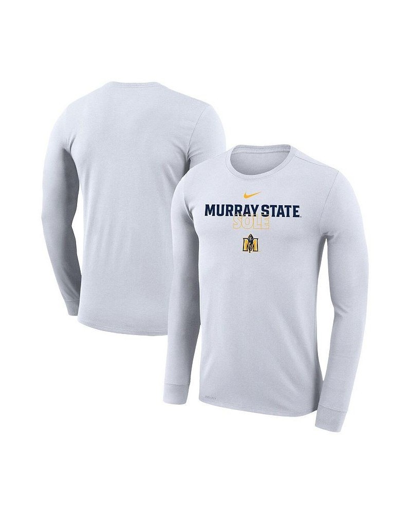 Men's and Women's White Murray St. Racers 2023 On Court Bench Long Sleeve T-shirt $26.49 Tops