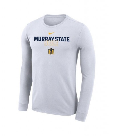 Men's and Women's White Murray St. Racers 2023 On Court Bench Long Sleeve T-shirt $26.49 Tops