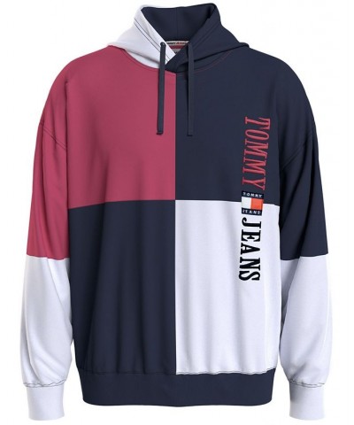 Men's Skater Archived Color-blocked Hooded Sweatshirt Blue $33.90 Sweatshirt