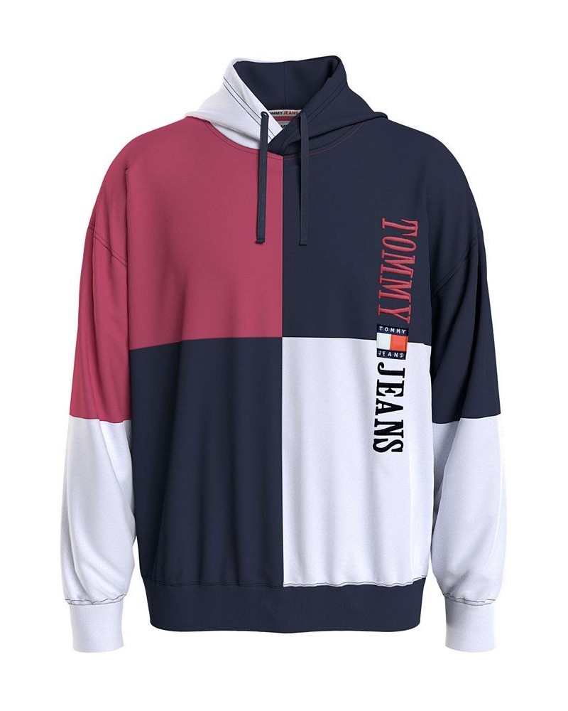 Men's Skater Archived Color-blocked Hooded Sweatshirt Blue $33.90 Sweatshirt