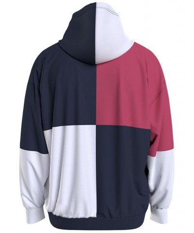 Men's Skater Archived Color-blocked Hooded Sweatshirt Blue $33.90 Sweatshirt