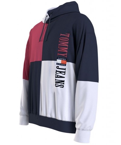 Men's Skater Archived Color-blocked Hooded Sweatshirt Blue $33.90 Sweatshirt