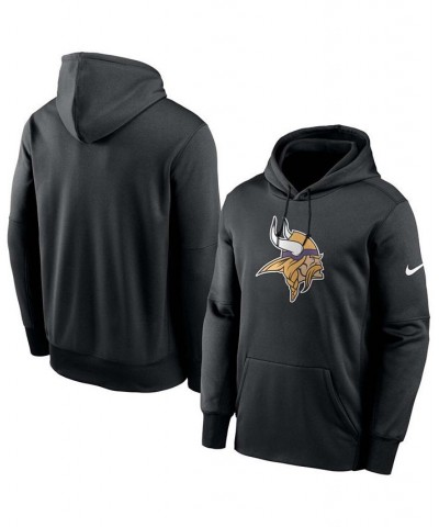 Men's Black Minnesota Vikings Fan Gear Primary Logo Performance Pullover Hoodie $45.89 Sweatshirt