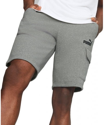 Men's Cargo French Terry Fleece Logo 10" Shorts Gray $18.80 Shorts