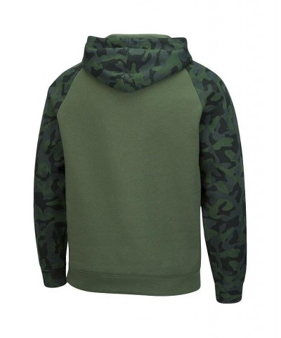 Men's Olive, Camo Ndsu Bison OHT Military-Inspired Appreciation Raglan Pullover Hoodie $34.50 Sweatshirt