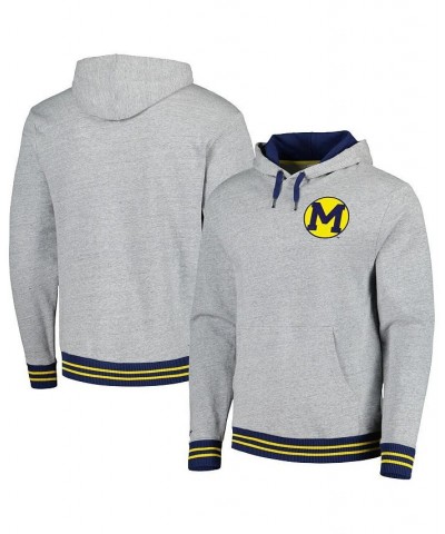 Men's Heather Gray Michigan Wolverines Pullover Hoodie $44.00 Sweatshirt