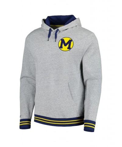 Men's Heather Gray Michigan Wolverines Pullover Hoodie $44.00 Sweatshirt