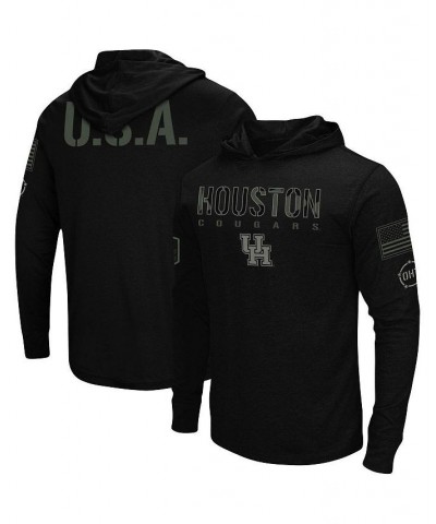 Men's Black Houston Cougars OHT Military-Inspired Appreciation Hoodie Long Sleeve T-shirt $18.92 T-Shirts