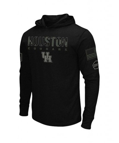 Men's Black Houston Cougars OHT Military-Inspired Appreciation Hoodie Long Sleeve T-shirt $18.92 T-Shirts