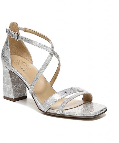 Tiff Ankle Strap Sandals Silver $40.50 Shoes