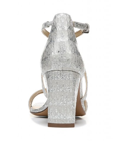 Tiff Ankle Strap Sandals Silver $40.50 Shoes