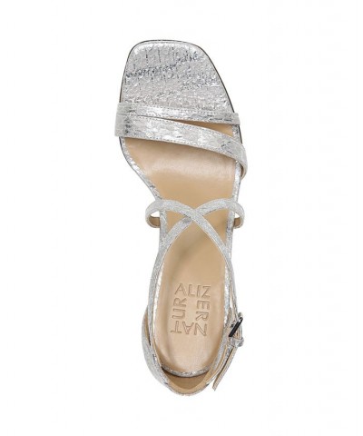 Tiff Ankle Strap Sandals Silver $40.50 Shoes