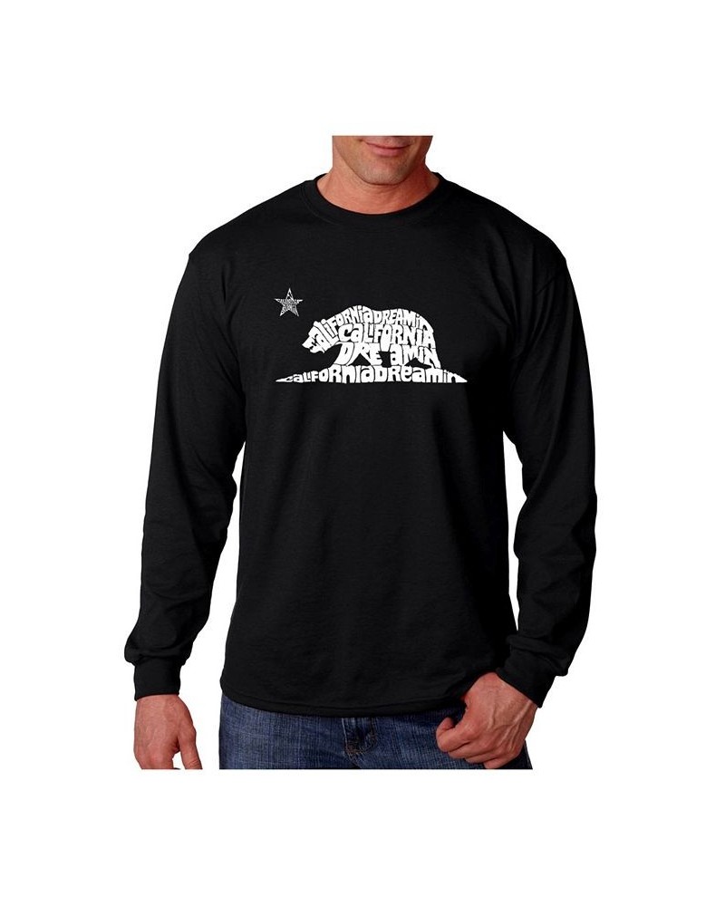 Men's Word Art - California Dreamin Long Sleeve T-Shirt Black $20.00 T-Shirts