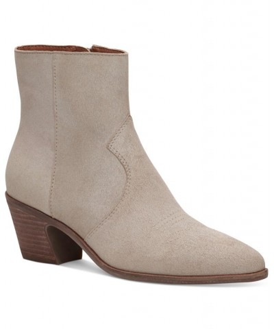 Women's Goddiy Western Booties Tan/Beige $27.27 Shoes