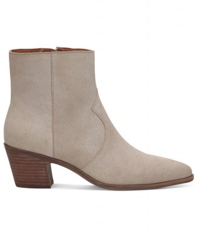 Women's Goddiy Western Booties Tan/Beige $27.27 Shoes