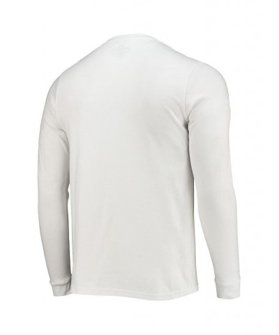 Men's White Juventus Crest Long Sleeve T-shirt $22.94 T-Shirts