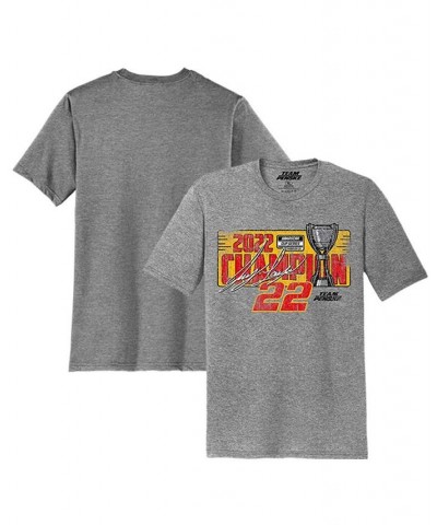 Men's Heather Gray Joey Logano 2022 NASCAR Cup Series Champion Lifestyle T-shirt $17.15 T-Shirts