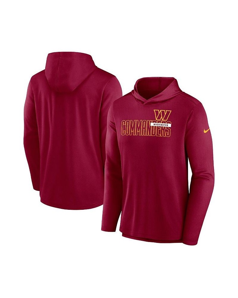 Men's Burgundy Washington Commanders Performance Team Pullover Hoodie $34.50 Sweatshirt