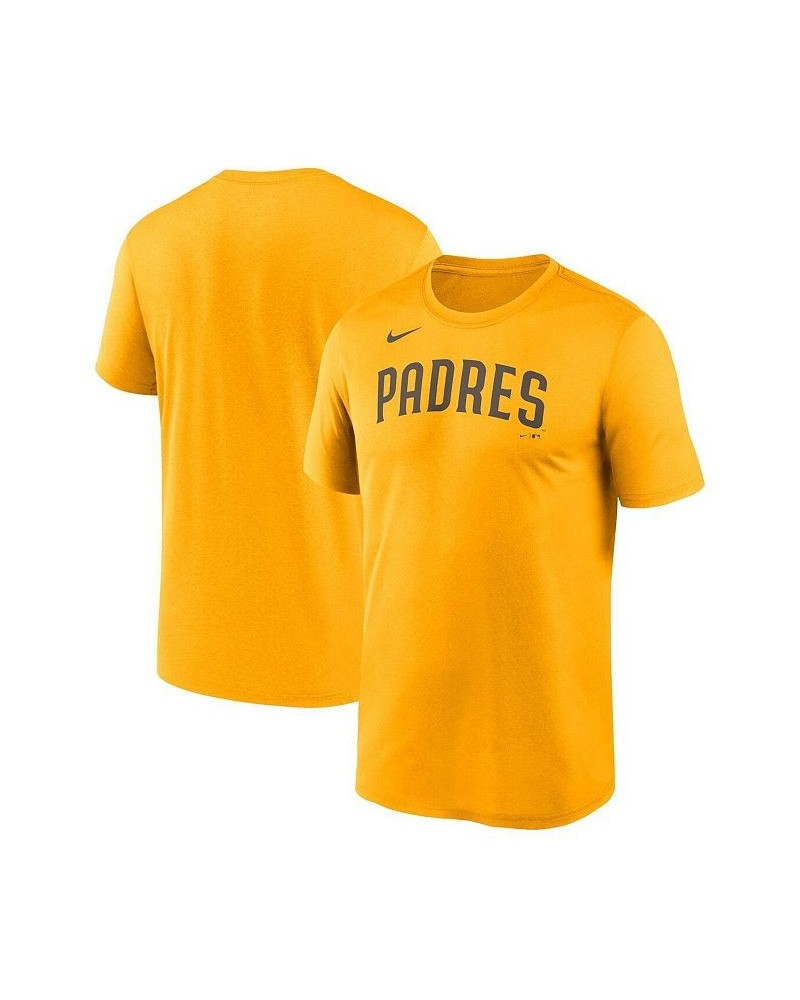 Men's Gold San Diego Padres New Legend Wordmark T-shirt $20.00 T-Shirts