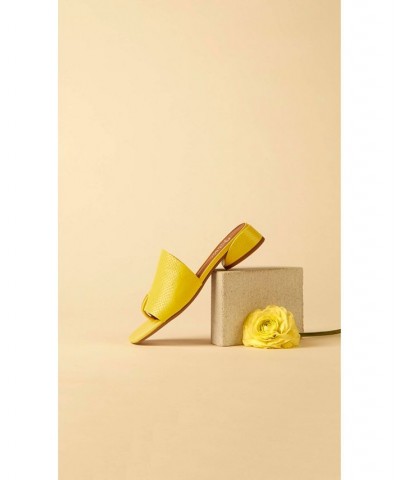 Loran Slide Sandals Yellow $54.00 Shoes