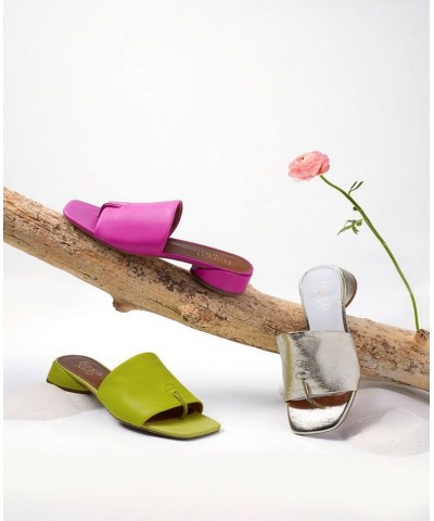 Loran Slide Sandals Yellow $54.00 Shoes