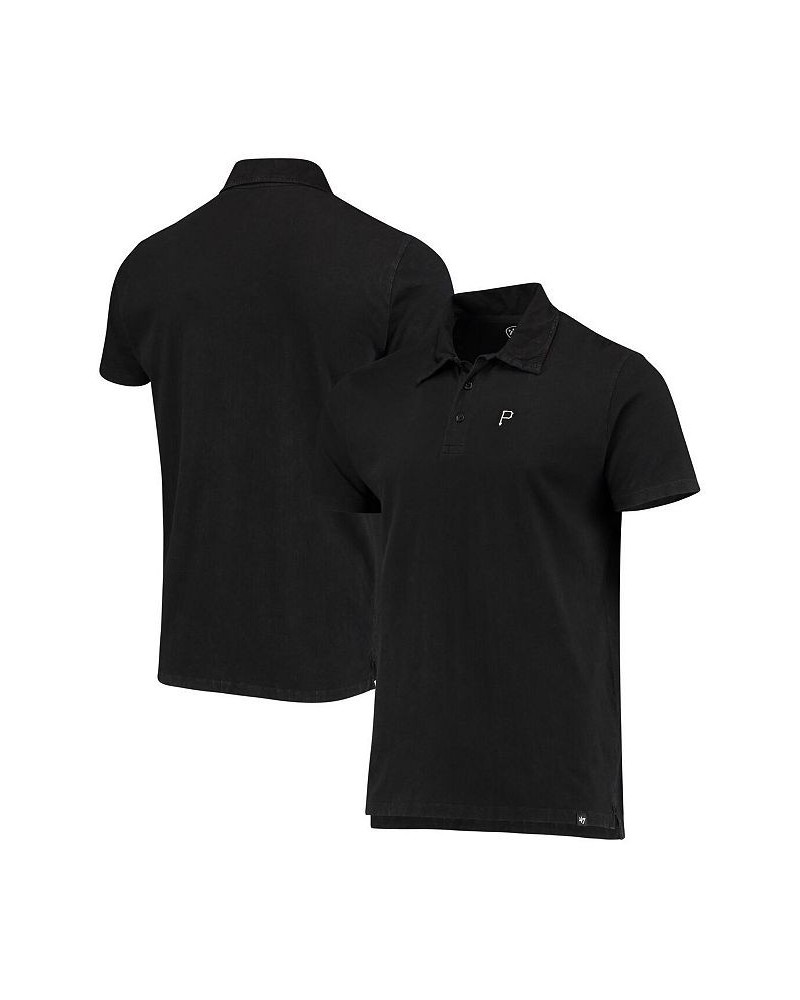 Men's '47 Black Pittsburgh Pirates Flatiron Polo Shirt $32.20 Polo Shirts