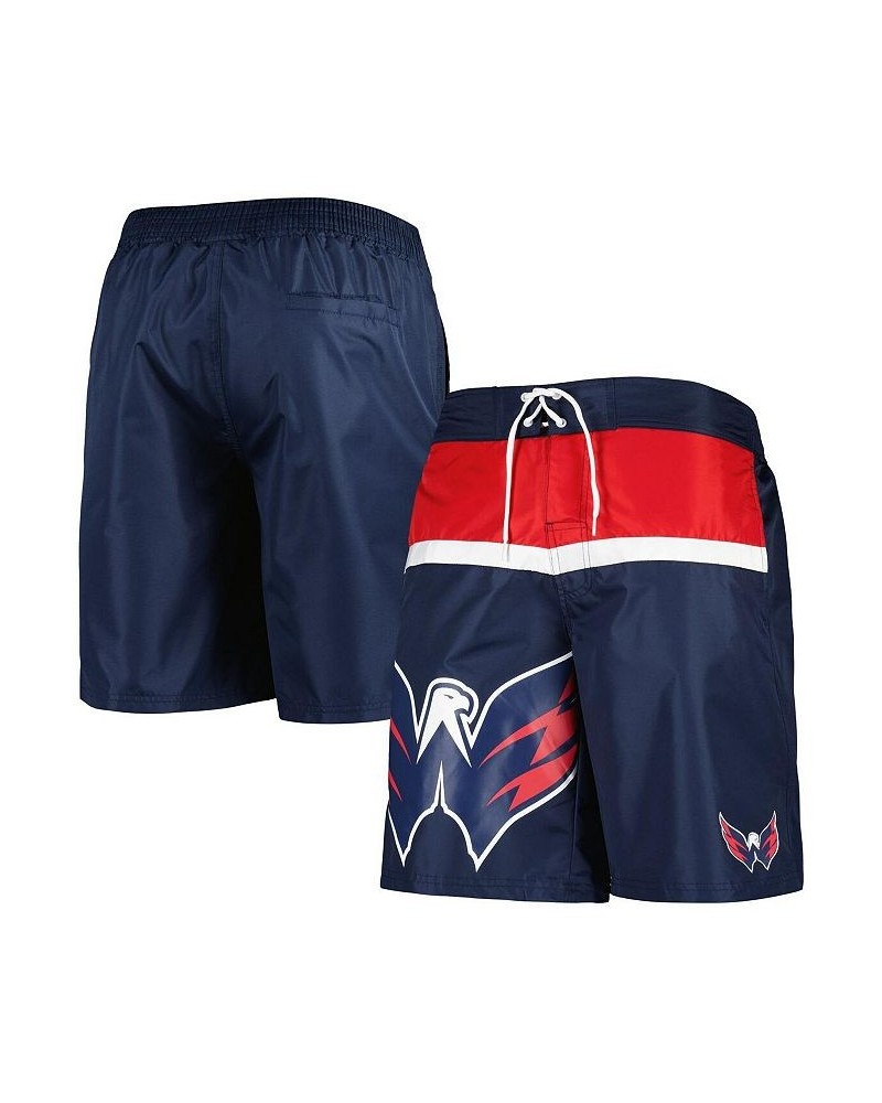 Men's Navy Washington Capitals Sea Wind Swim Trunks $34.09 Swimsuits