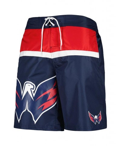 Men's Navy Washington Capitals Sea Wind Swim Trunks $34.09 Swimsuits