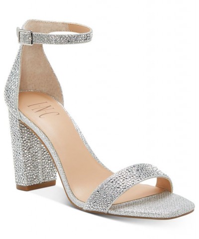 Women's Lexini Two-Piece Sandals Silver $42.79 Shoes