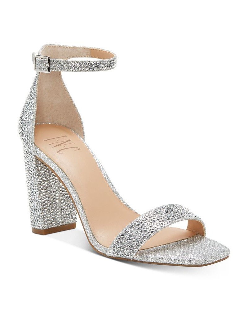 Women's Lexini Two-Piece Sandals Silver $42.79 Shoes